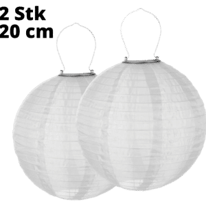 2 Stk. Solcelle Lanterne - 20cm