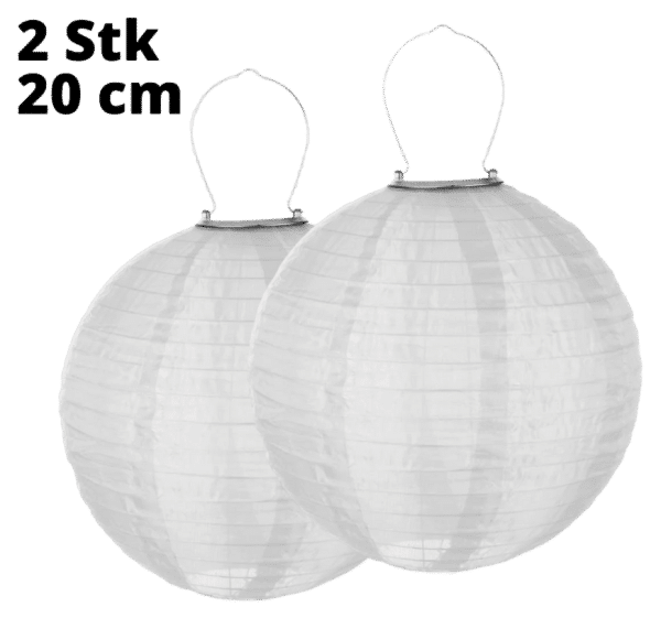 2 Stk. Solcelle Lanterne - 20cm
