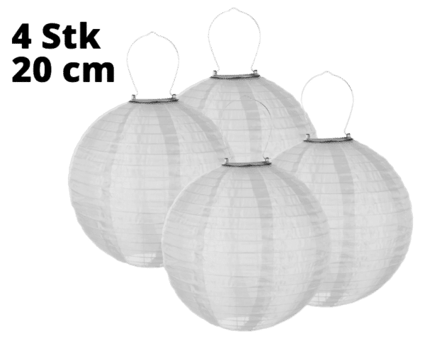 4 Stk. Solcelle Lanterne - 20cm