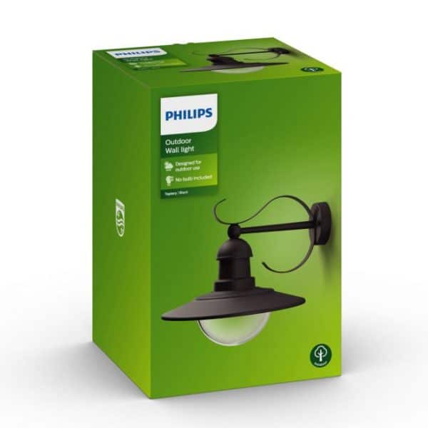 Philips myGarden Topiary Væg Lanterne Sort 1x60W 230V - 8718696156766