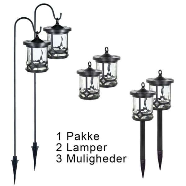 DURACELL Havelampe eller lanterne i rustfrit stål 7,5 lumen - 2 stk.