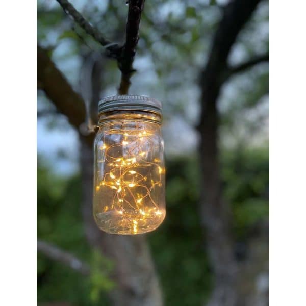 Solcelle Lanterne - Glas - LED - Lys Dekoration (0745)