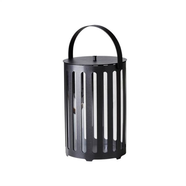 Cane-Line Lighttube lanterne - stor - H: 64 cm - Lava grey