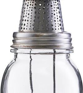 Lanterne House Doctor Fhia zink Ø9 x H25 cm i jern & glas rustik dekorationslanterne til indendørs & udendørs brug