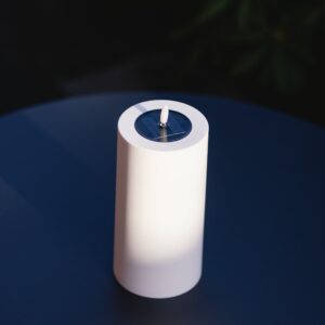 Alba solar Ø 10 X 20 cm. Hvid (Sendes fra 26maj)