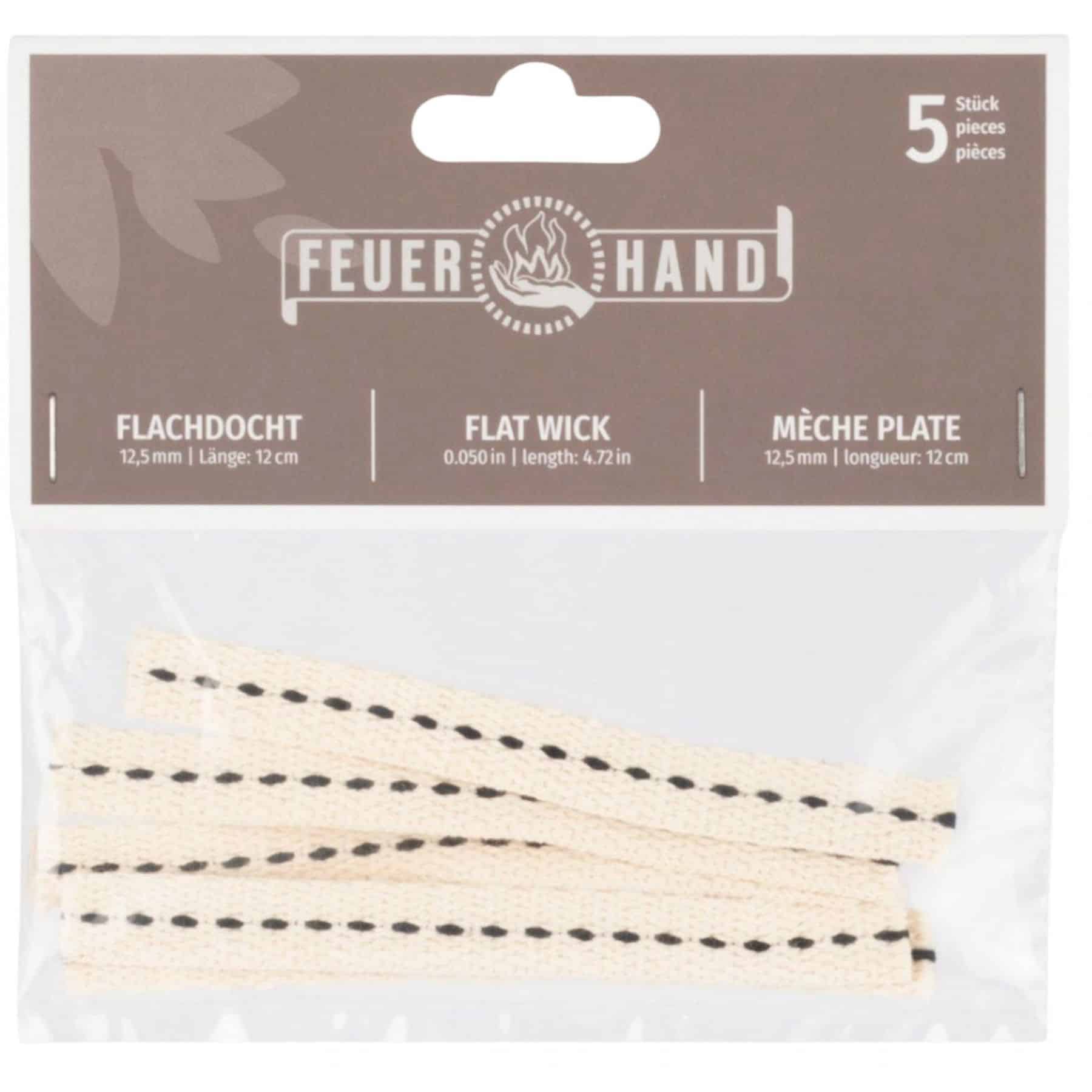 Feuerhand Flat Wick 12 cm for 276, Væge, 5 stk.