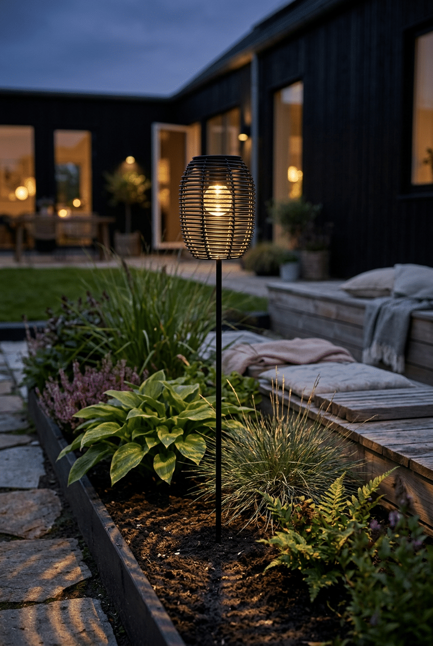 Lanterne med jordspyd | Sort |